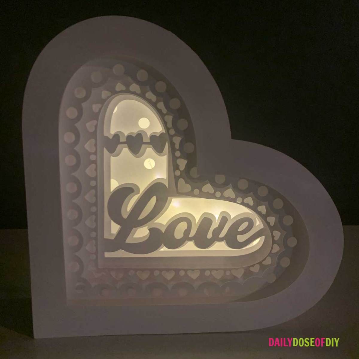 Heart Shaped Shadow Box SVG File Layered Design – Daily Dose of DIY