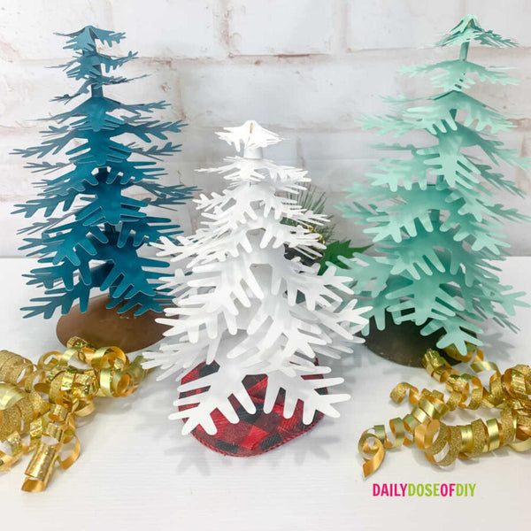 3D SVG Cut File Paper Christmas Tree