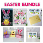 EASTER  Paper Craft SVG Bundle Layered SVG Files, Cards, Treat Boxes Bundle and Save