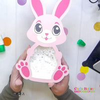 3D Layered Bunny Light Box for Easter SVG