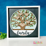 Layered Family Tree SVG for Cricut -Personalize 3-8 Members - DIY Shadow Box Gift