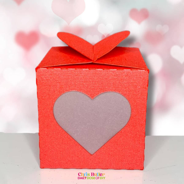 Heart Tab Box SVG with Heart Cut Out