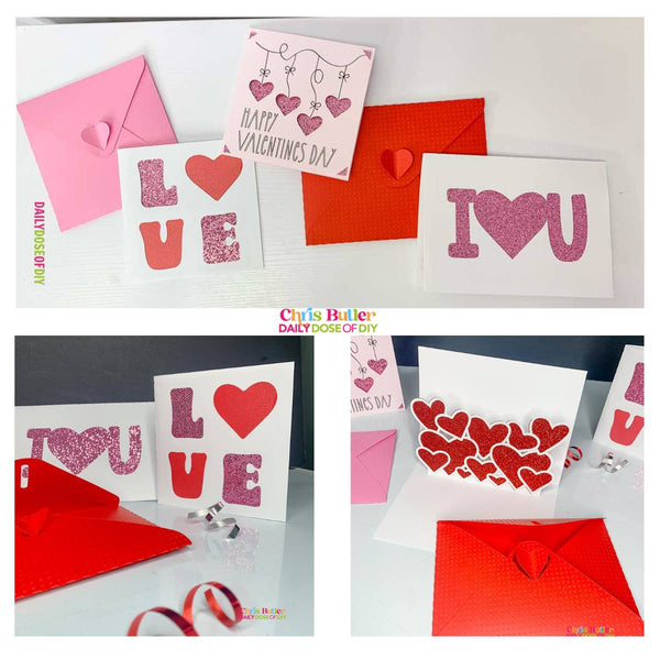 Valentine Card SVG Bundle with Heart Envelopes