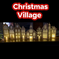 3D Christmas Village SVG for Cricut and other Cutting Machines