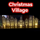3D Christmas Village SVG for Cricut and other Cutting Machines