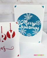 Christmas Card SVG Cut Files Set of Four