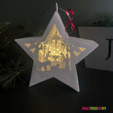 Christmas Star 3D Layered Shadow Box SVG Cut Files