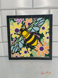 Layered Bee and Flowers 3D SVG Cut File for Paper Crafts