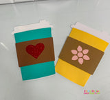 Coffee Cup Gift Card Holder SVG Cut File for Paper Crafts