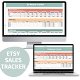 Etsy Sales Tracker Google Spreadsheet, Track Listings, Revenue +More