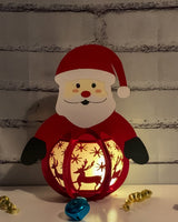 Christmas Paper Craft Lantern SVG Cut File Bundle Santa, Snowman and Reindeer