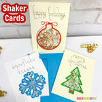 Christmas Shaker Cards SVG File Three Designs Plus Envelope