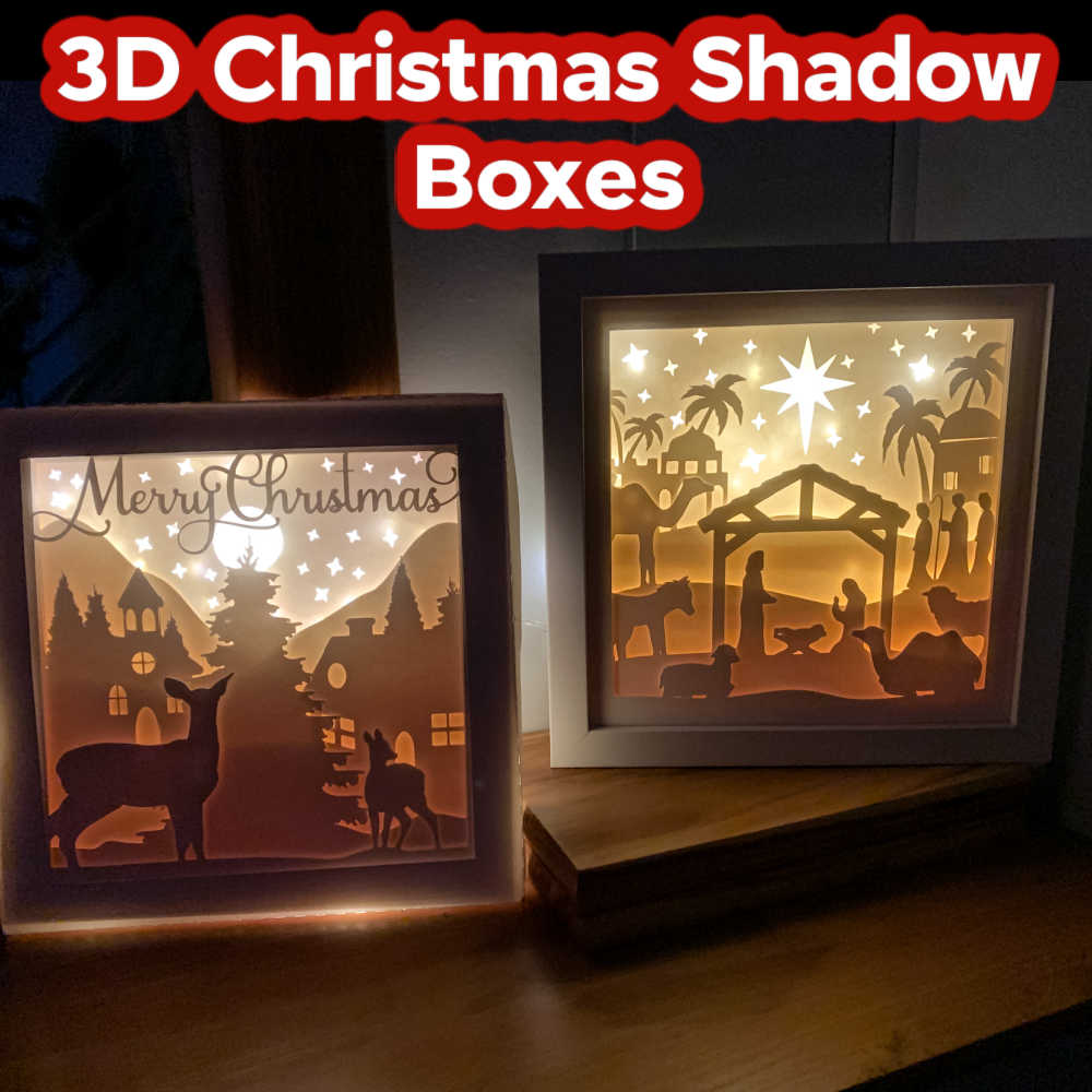 3D Layered Shadow Box SVG Files for Christmas Daily Dose of DIY