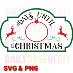 Days Until Christmas SVG Cut File