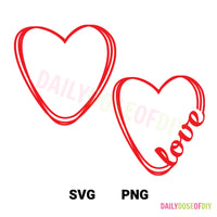 Doodle Heart SVG File