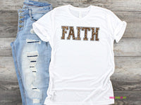 Faith Christian Sublimation Design, Christian PNG, Leopard Print Faith, Sublimation Designs for Shirts, Religious Sublimation Download