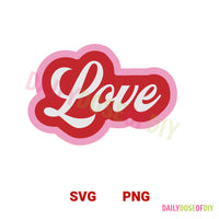 Vintage Layered Love SVG File