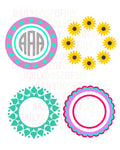 Circle Monogram SVG File Set